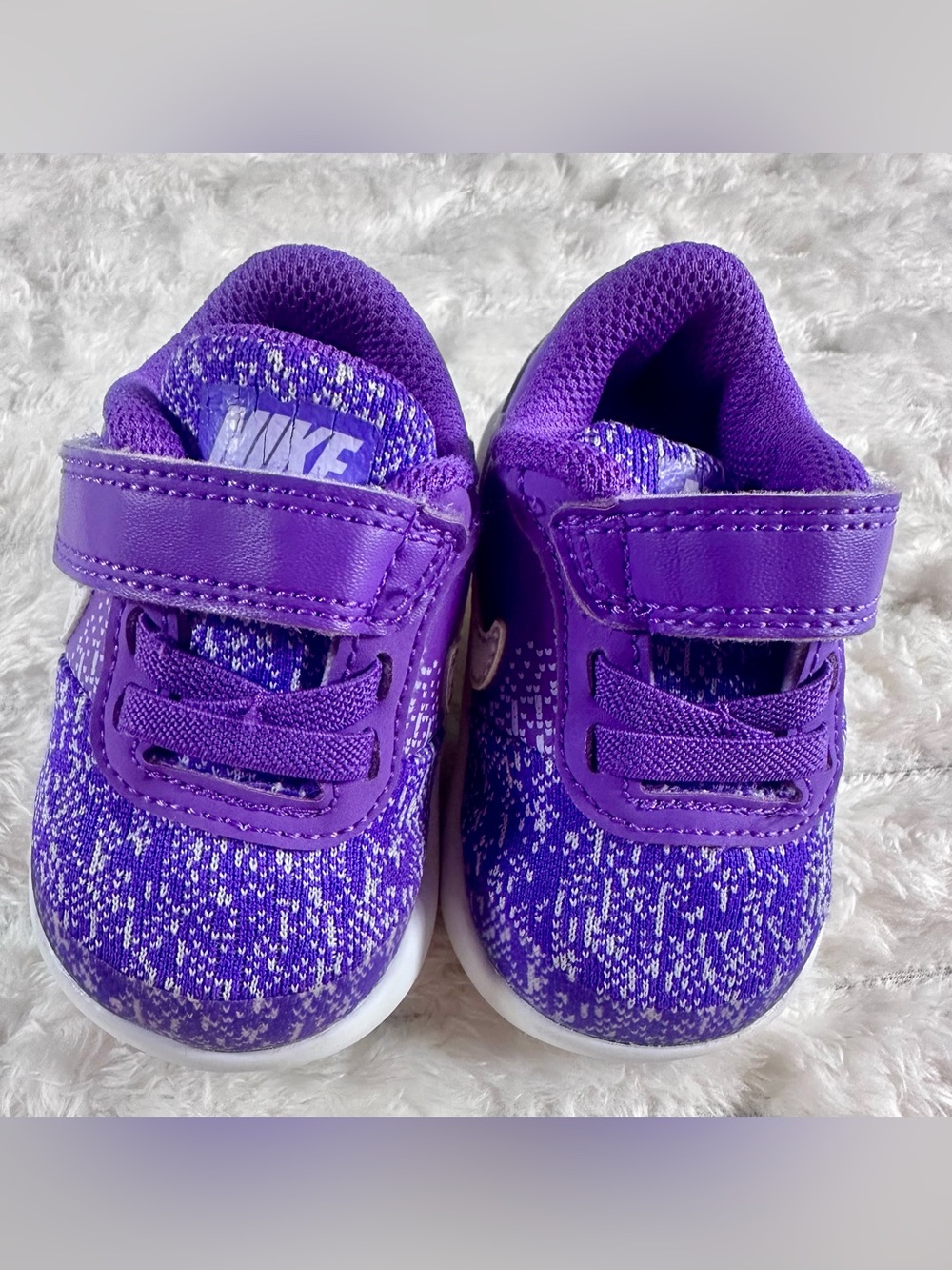 NIKE Infant Purple Knit Athletic Shoes Size 3c EUC NIKE BABY  *Fast Shipping!!!*